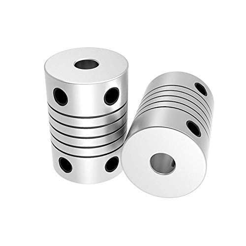2 Raccordi Flessibili Per Albero Da 5 Mm A 8 Mm, 19 X 25, In Lega Di Alluminio Cnc, Giunto Per Motore Coupling 3/4/5/6/6.35/7/8/10 Mm (6 Mm X 8 Mm)