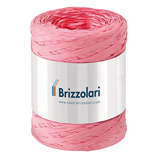 Rotolo Bobina Raffia Sintetica (Polyraphia), 5 Mm X 200 Metri, Rosa