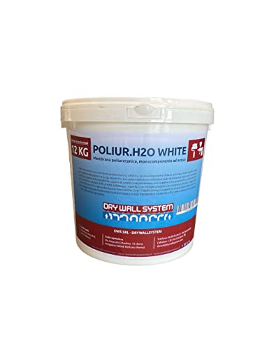Resina Poliuretanica Impermeabilizzante Per Terrazzi All'Acqua Poliur.H2O White (Poliur H2O 12 Lt) Bianco