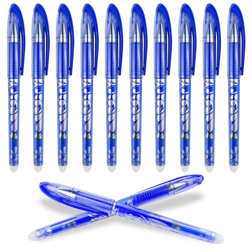 Dunkwckore 12 Pezzi Penne Cancellabili Per Scuola Elementare, 0,5Mm Inchiostro Gel Cancellabile Penna Gel Cancellabile Per Scuola, Ufficio, Forniture