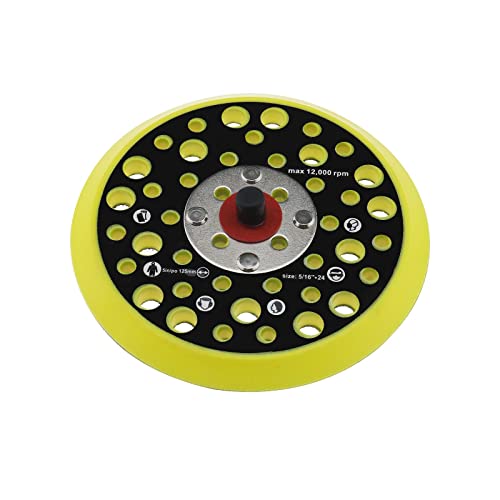 Sg Store Platorello Di Supporto Compatibile Con Mirka Ceros/Deros Da 125 Mm 5 Pollici 44 Fori Attacco Filettato 5/16 Supporto Per Levigatrice Con Ganc