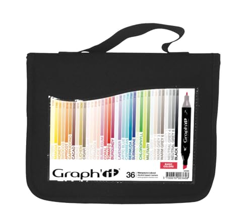 Graph'It Marker Set 36 Pieces Basic Colors