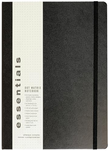 Peter Pauper Press Essentials Dot Matrix Notebook, Extra Large, A4 Size