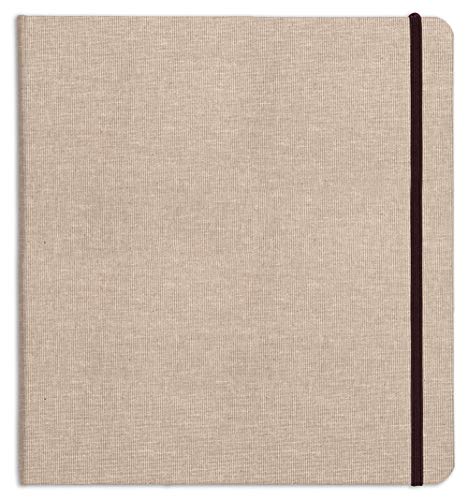 Clairefontaine 96100C Taccuino Da Viaggio Goldline-30 Fogli Carta Da Disegno Multi-Tecnica Bianca Grana Leggera-30X30 Cm 180G-Copertina Telata Pronta 