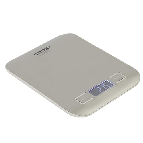 Cook Concept Ku6610 - Bilancia Da Cucina Elettronica Digitale, Rettangolare, 5 Kg, In Acciaio Inox, Colore: Grigio H1,8 X 14 X 18 Cm