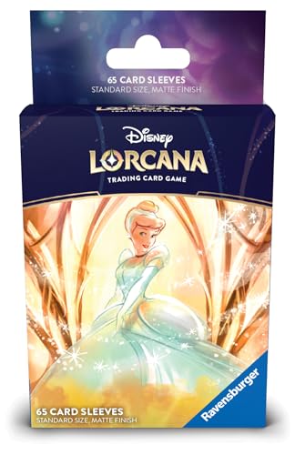 Ravensburger - Disney Lorcana Tcg: Bustine Protettive Cenerentola | 65 Bustine Opache Per Carte Da Collezione | Protezione E Durabilità