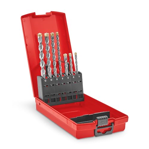 Kwb Set Di Punte Sds Plus, Set Di Punte Per Trapano A Percussione Sds Plus (7 Pezzi, Ø 5/6/6/8/8/10/12 Mm X 110/160 Mm, Con Tagliente Rapido In Metall