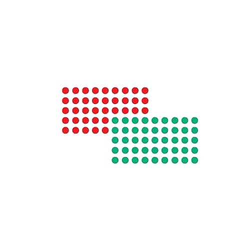 Franken Umz P19/12 - Adesivi A Cerchio Di 19 Mm, 100 Pezzi, Colori: Verde E Rosso