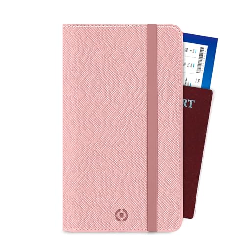 Celly Passportvbp, Porta Passaporto Da Viaggio, Accessorio Da Viaggio Utili Con Chiusura Magnetica E Tasche Per Documenti, Carte, Contanti E Smartphon