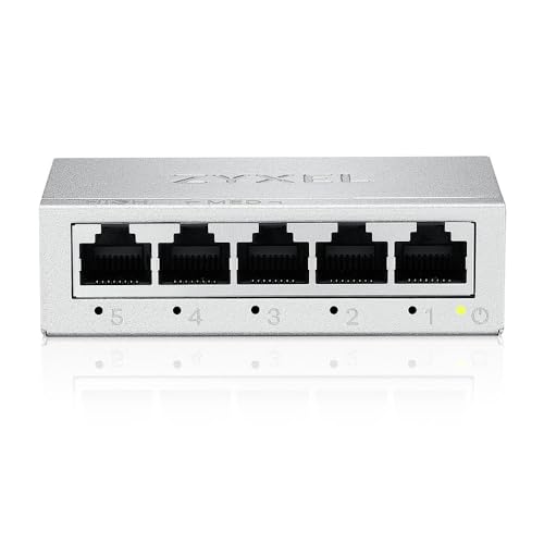Zyxel Switch A 5 Porte Gigabit Non Gestito | Ethernet Splitter | Montaggio A Parete O Da Tavolo [Gs-105B V5]