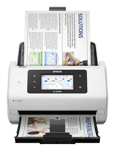Epson Workforce Ds-800Wn - Scanner Documenti - Duplex - A4/Legal - 600 Dpi X 600 Dpi - Fino A 50 Ppm (Monocromatico) / Fino A 50 Ppm (A Colori) - Usb