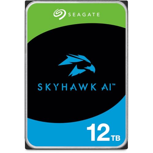 Seagate Skyhawk - Hard Disk Interno Ai Sata Iii, 3,5", 12 Tb, 512 Mb Di Cache