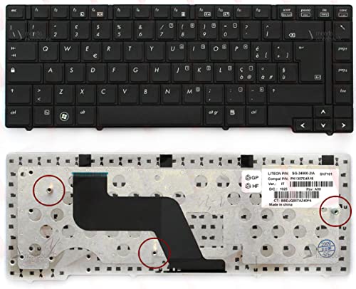 Click Help Tastiera Notebook Compatibile Con Hp Compaq Probook 6440B 6450B 6455B 6445B (Nero)