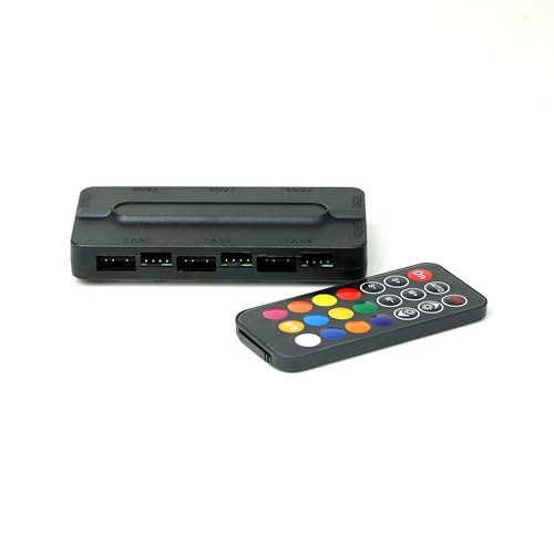 Mach Power Controller Hub Argb Per 6 Ventole, Pwm Control, Connettore Per 6 Ventole, It-Gmharf