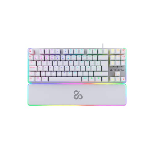 Newskill Gungnyr Tkl Pro Ivory Teclado Optomecánico Gaming Rgb Switches Gateron Red Intercambiables