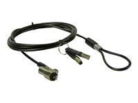 Mcl 8Le-71016 Cavo Di Sicurezza Nero 1,8 M - Cavi Di Sicurezza (Nero, Chiave, Computer Portatile, Acciaio, 2 Chiavi, 1,8 M)
