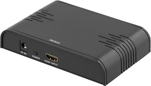 Deltaco Hdmi-Scart2 - Convertitore Di Segnale Hdmi A Scart, Colore: Nero