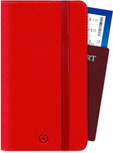 Celly Passportvrd, Porta Passaporto Da Viaggio, Accessorio Da Viaggio Utili Con Chiusura Magnetica E Tasche Per Documenti, Carte, Contanti E Smartphon