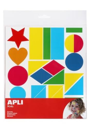 Agipa Maxi Coloured Playshape Lables Blu, Porpora 44Pezzo(I) Etichetta Autoadesiva
