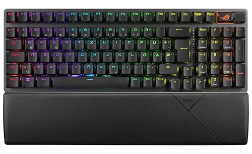 Asus Rog Strix Scope Ii 96 - Tastatur - 96%, Gaming, Hot-Swappable - Backlit - Kabellos - Usb, 2.4 Ghz, Bluetooth 5.1 - Qwertz - Schweiz - Tastenschal