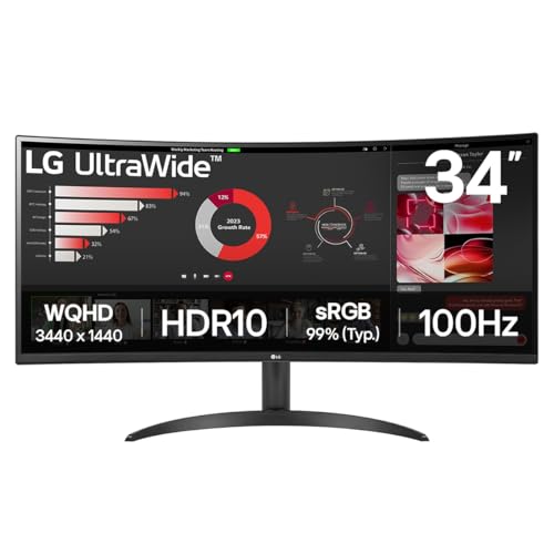Lg 34Wr50Qk-B Monitor Pc 86,4 Cm [34] 3440 X 1440 Pixel Wide Quad Hd Nero (Va 34In 1920 X 1080 21:09 5Ms - Hdmi X2 Displayport Headphone)