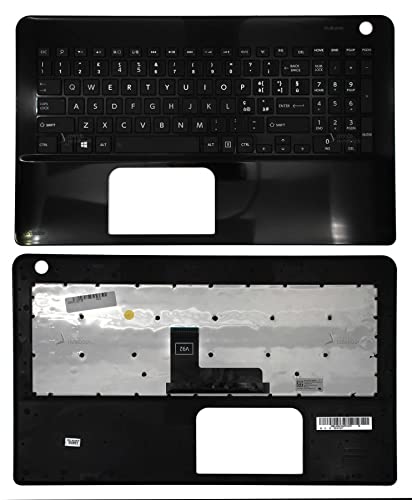 Click Help Tastiera Con Top Case Compatibile Con Toshiba Satellite L50 L50-B L50D-B (Nera) Con Adesivi Layout Italiano