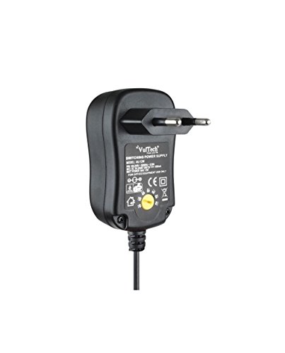 Vultech Au-12W Alimentatore, Universale, Settaggio Manuale, 12 W, 1 A, Nero