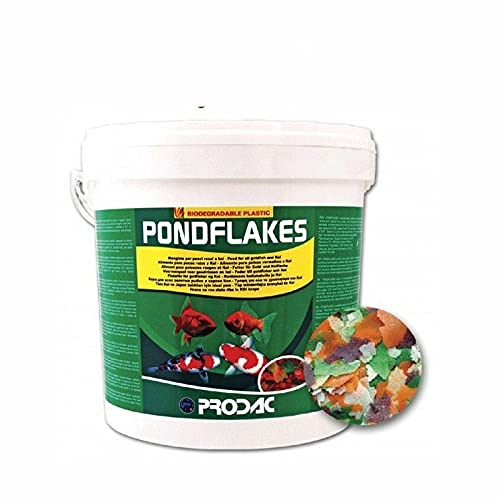 Cibo Per Pesci D'Acquario Prodac Pondflakes 1 Kg (Cubo) (Scaglie)