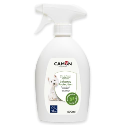 Camon | Leispray Lozione Protettiva Per Cani Con Olio Di Neem E Lavandula Hybrida, Effetto Barriera, Azione Purificante, 500Ml