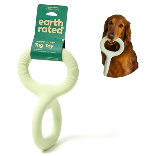 Earth Rated Tug Of War - Giocattolo Interattivo Per Cani Adulti E Cuccioli, Impugnatura Ergonomica, Gomma Naturale, Grande, Verde