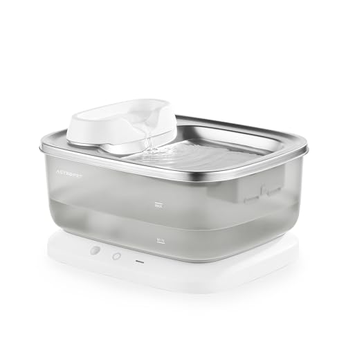 Astropet Fontana Da 7 L Per Cani E Gatti, Ultraleggera, Senza Fili, Fontana Automatica Per Gatti E Cani, Lunga Durata Della Batteria, Meno Di 30 Db, E