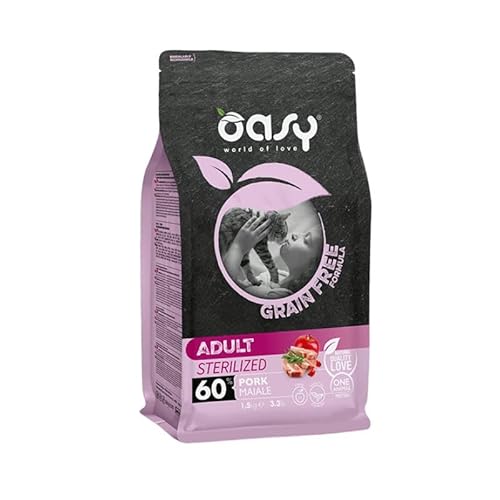 Oasy Cat Grain Free Formula Adult Sterilised Maiale 300Gr