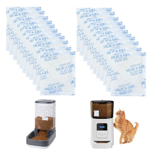 Lngjin 25 G X 22 Pezzi Di Silica Gel Essiccante, Essiccante Per Mangiatoie, Gatti, Sacchetto Di Silicone, Sacchetto Di Essiccante, Ricambio Per Distri