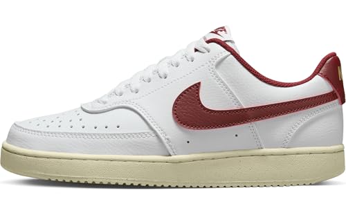 Nike W Court Vision Lo Nn, Sportswear Donna, White/Team Red-Muslin-Mtlc Gold Star, 38 Eu