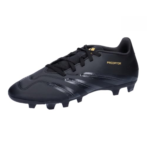 Adidas Predator Club Football Boots Flexible Ground, Scarpe Da Calcio Unisex-Adulto, Core Black/Carbon/Gold Met, 44 Eu