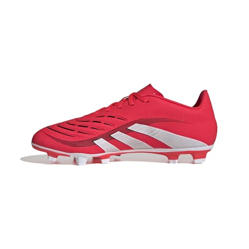 Adidas Predator Club Firm Multi Ground Football Boots, Scarpe Da Calcio Unisex-Adulto, Lucid Red/Cloud White/Core Black, 41 1/3 Eu