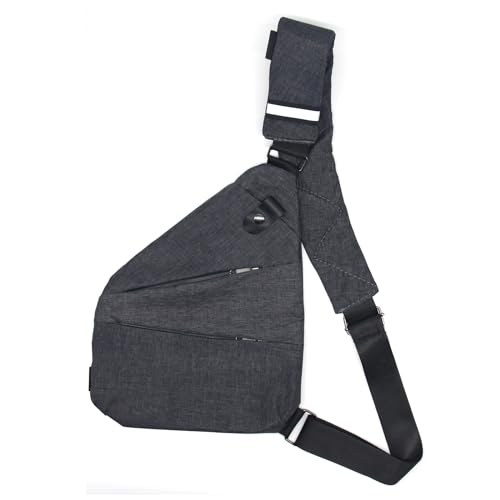 Hasaika Borsa Da Viaggio Antifurto, Borsa Pettorale In Nylon, Zaino Pratico E Impermeabile, Taschino Multi Tasca Sul Petto Da Uomo Per Viaggi,Escursio