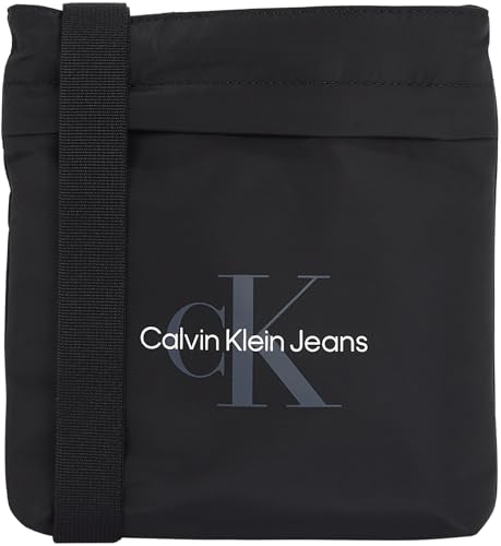 Calvin Klein Uomo Borsa A Tracolla Sport Essentials Flatpack Con Logo, Nero (Na Black), Taglia Unica