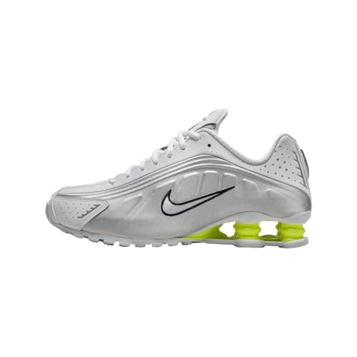 Nike Shox R4 Ar3565-102 - Scarpe Da Ginnastica, Colore: Bianco/Argento Metallizzato/Volt/Bianco), Bianco/Argento Metallizzato/Volt/Bianco, 39 Eu