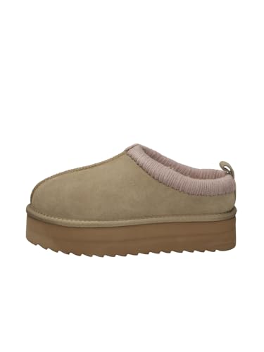 Colors Of California Stivaletto Eggy Platform Con Cuciture Donna Tortora Marrone