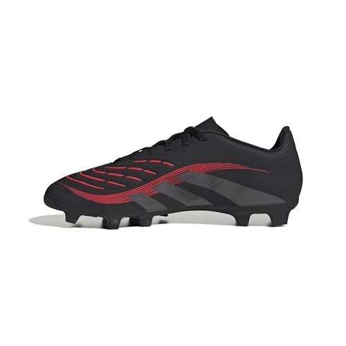 Adidas Predator Club Firm Multi Ground Football Boots, Scarpe Da Calcio Unisex-Adulto, Core Black/Grey Four/Lucid Red, 44 Eu
