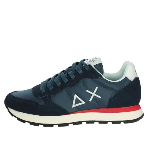 Sun68 Z35101 Sneakers Con Lacci In Tessuto/Camoscio Uomo Navy Blue 41