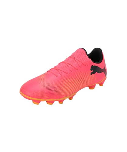 Puma Men Future 7 Play Fg/Ag Soccer Shoes, Sunset Glow-Puma Black-Sun Stream, 44 Eu