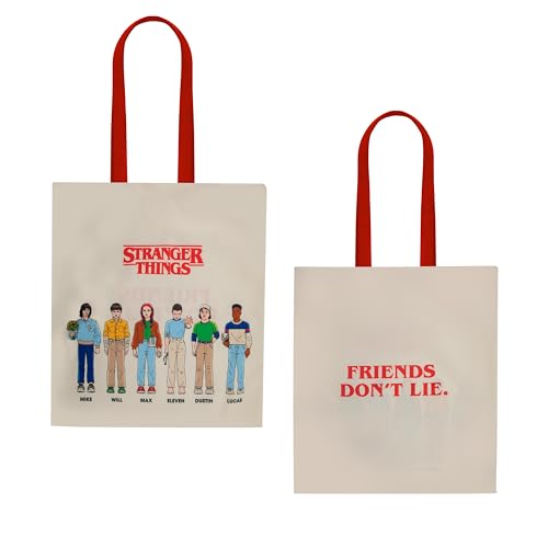 Cinereplicas Stranger Things - Friends Don'T Lie Tote Bag - 42 * 38Cm - Licenza Ufficiale