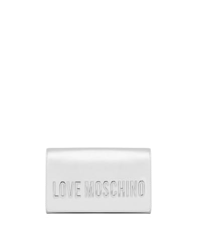 Love Moschino Borsa Tracolla Silver Logo Lettering