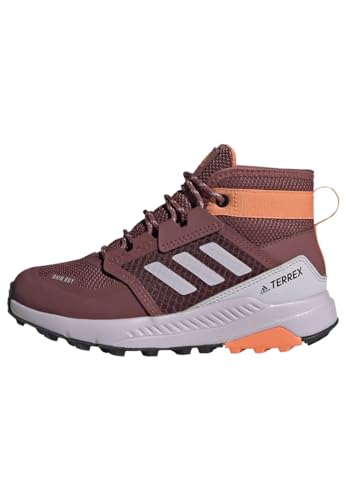 Adidas Terrex Trailmaker Mid Rain.Rdy Hiking Shoes, Scarpe Da Trekking Unisex-Adulto, Burgundy/Silver Dawn/Amber Tint, 38 Eu