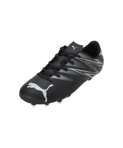Puma Attacanto Fg/Ag Jr, Soccer Shoe Unisex-Adulto, Black-Silver Mist, 34.5 Eu