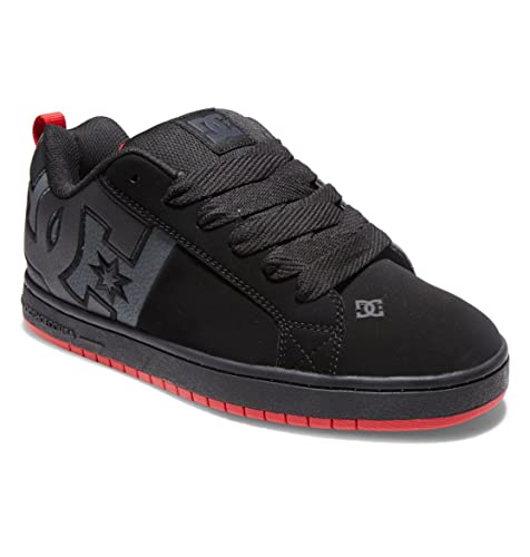 Dc Shoes Court Graffik, Scarpe Da Ginnastica Uomo, Black/Grey/Red, 48.5 Eu