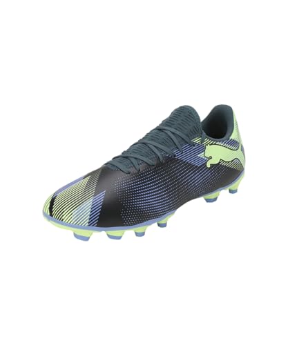 Puma Future 7 Play Fg/Ag, Soccer Shoe Unisex - Adulto, Gray Skies Elektro Purple Fizzy Apple Puma White, 43 Eu