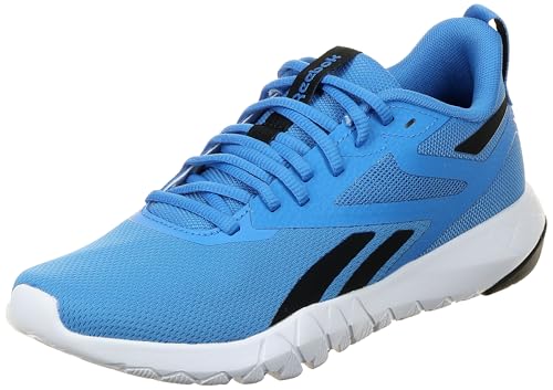 Reebok Flexagon Force 4, Sneaker Uomo, Kinetic Blue/Black/Footwear White, 41 Eu